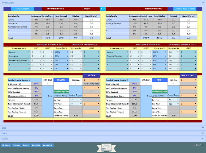 Invest & Grow - Business Game